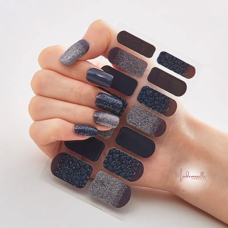 Ongles Nuit paillettée - Mademoiselle parfaite